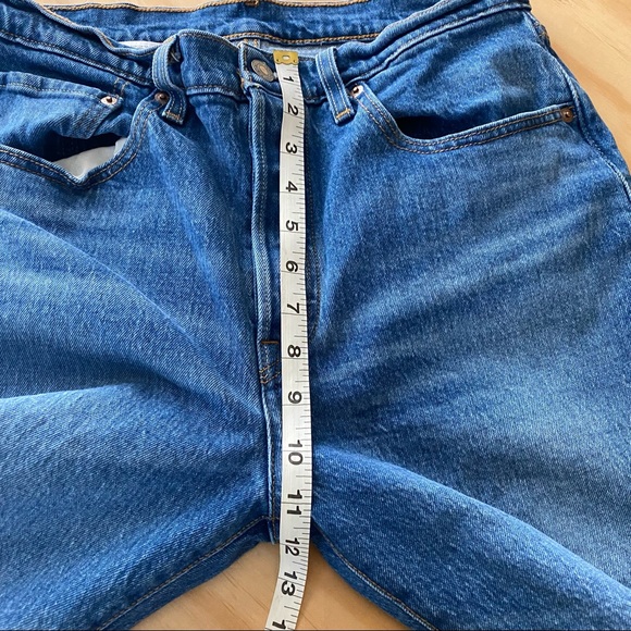 Levi's 501 Womens Distressed Button Fly Raw Hem Medium Wash Jeans Size 30 - Picture 7 of 10